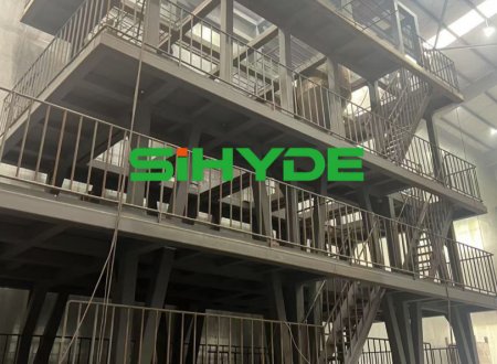 中海德定制方案：樓層式定型耐火材料10倉自動化配料生產(chǎn)線